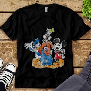 Disney Mickey Mouse Goofy and Donald Duck Friends Unisex Adult T-shirt Kid Shirt